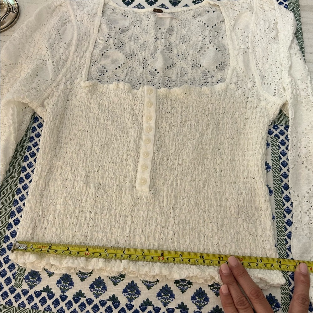 Free People corset, smocked top size large - Picture 9 of 10